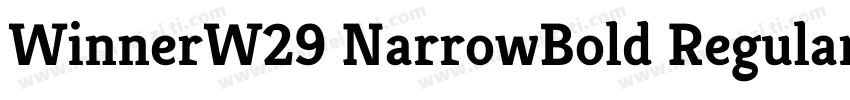 WinnerW29 NarrowBold Regular字体转换